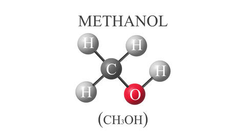 The molecular and structural formula of methanol
