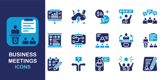 Business Meeting Icon Set