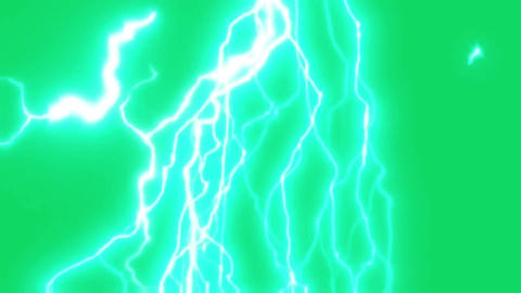 The thunderbolt in the green screen