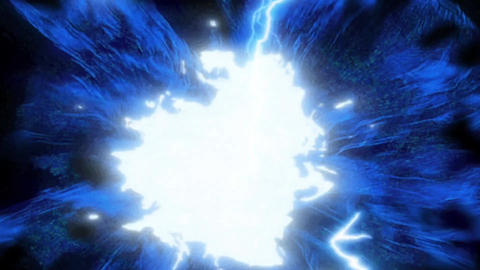 The electric shock in the black background