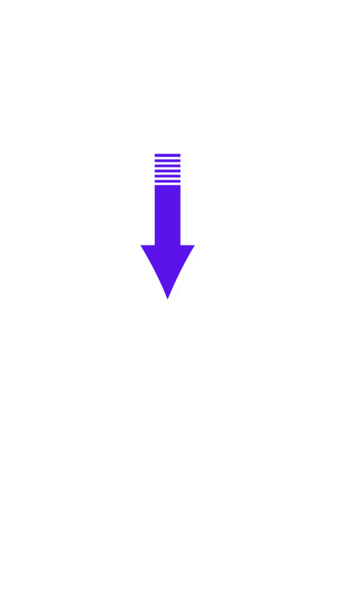 Arrow Down Blink Sign Motion Graphics Animation Alpha. 4K resolution