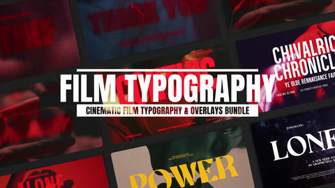 Cinematic Film Typography & Overlays Bundle For Mogrt