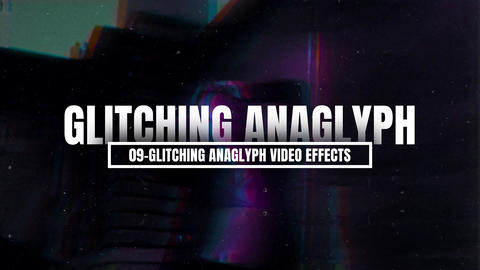 Glitching Anaglyph Effects mp4 For Mogrt