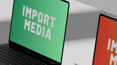 Modern 3D Laptop Mockups Scene Kit For Mogrt