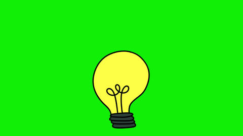 Hand Drawn Bulb Animation Sketchy light bulb illustration with hand drawn doodle effects, glowing