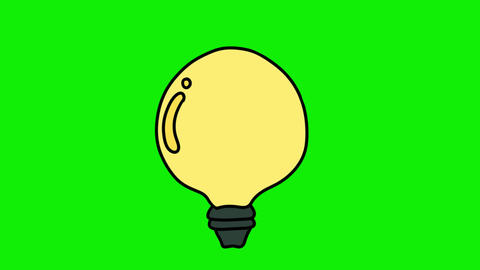 Hand Drawn Bulb Animation Sketchy light bulb illustration with hand drawn doodle effects, glowing