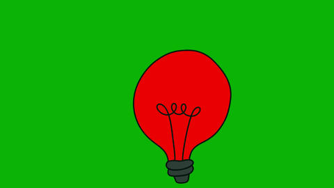 Hand Drawn Bulb Animation Sketchy light bulb illustration with hand drawn doodle effects, glowing