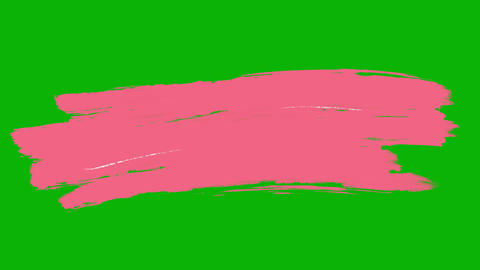 Hand drawn colorful brush stroke animation green screen. Grunge scribble paint highlight, rough