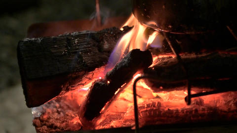 Close Up of Campfire Flames – Warm and Relaxing Fire