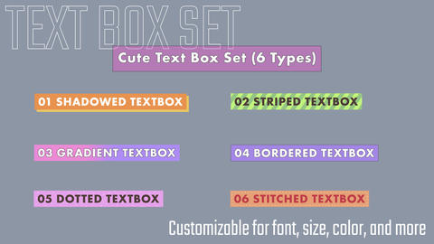 Cute text box 6 style set