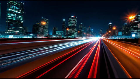 City traffic in the form of car