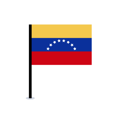 flag of Venezuela. flat vector icon on white background. Venezue