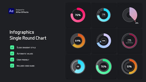 Single Round Chart Infoghraphics
