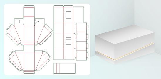Die cut box slanted opening