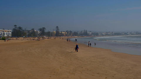 Morocco. panoramic view on Essauira beach