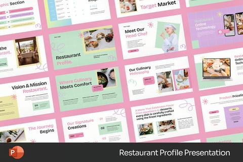 Restaurant Profile PowerPoint 프레젠테이션 템플릿 52694608 | MotionElements