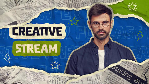 Paper Collage Style Podcast Intro - 3