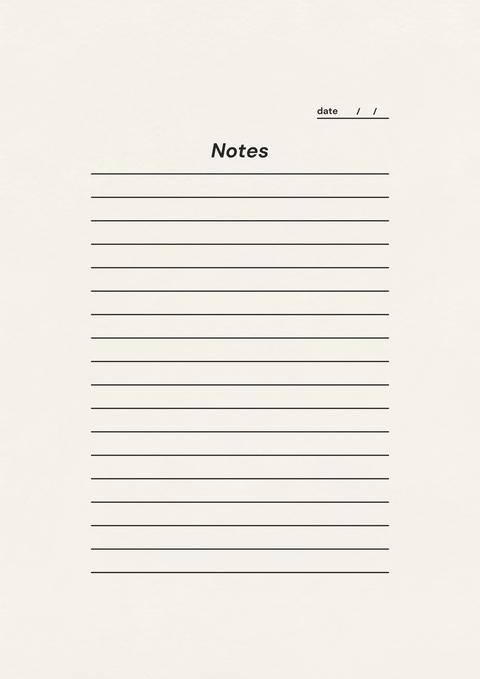 Beige and Grey Simple Minimalist Notes Page A4 Document