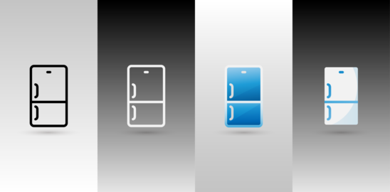 Refrigerator icon set element
