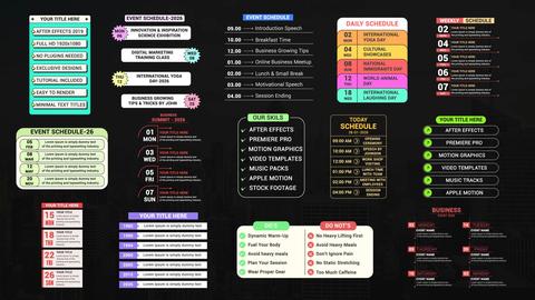 Corporate Schedule & List Titles