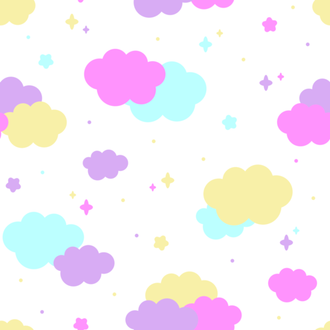 Cute rainbow sky pattern