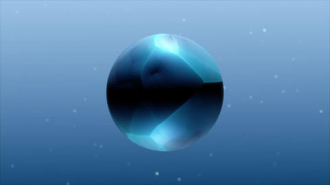 Abstract 3D Blue Sphere in Water - Underwater Caustic Reflection Background