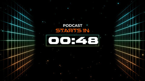 Digital Countdown Timer for Stream Start with Disco Ball