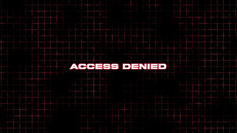 Access Denied Text with Glitch Effect on Digital Grid Background