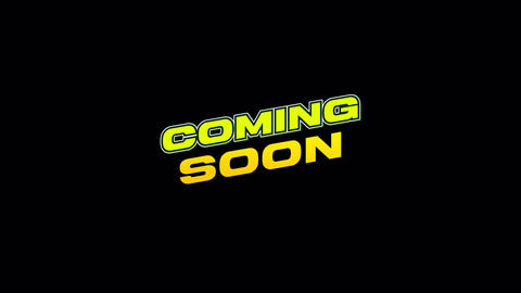 Coming Soon Text Animation on Transparent Background