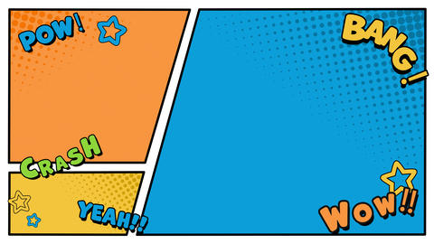 Fun, pop-inspired manga panel illustration