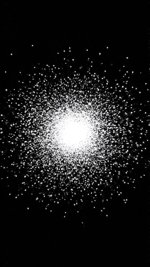 Background material with an explosion effect (vertical, black background)