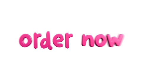 Order Now in 3d on White Background