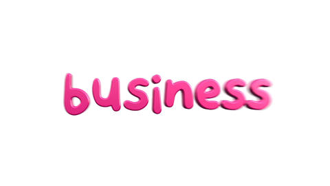 Business word in 3d