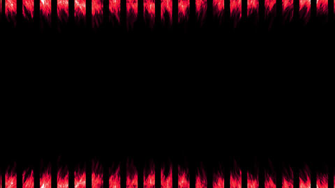 Red Flames Border on Black Background