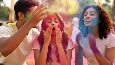 Holi traditional Indian festival celebration