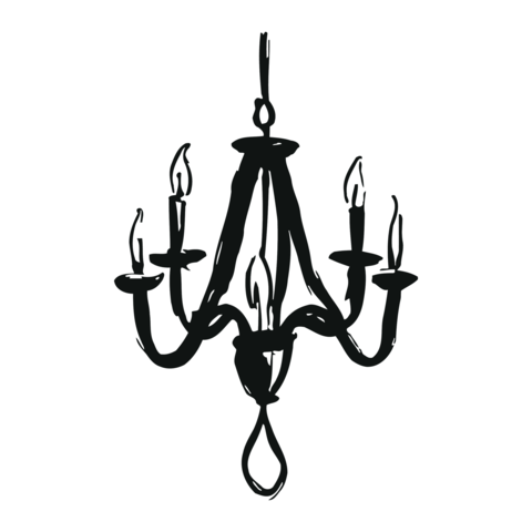 Elegant chandelier with multiple candle holders and decorative design for luxurious interior lightin