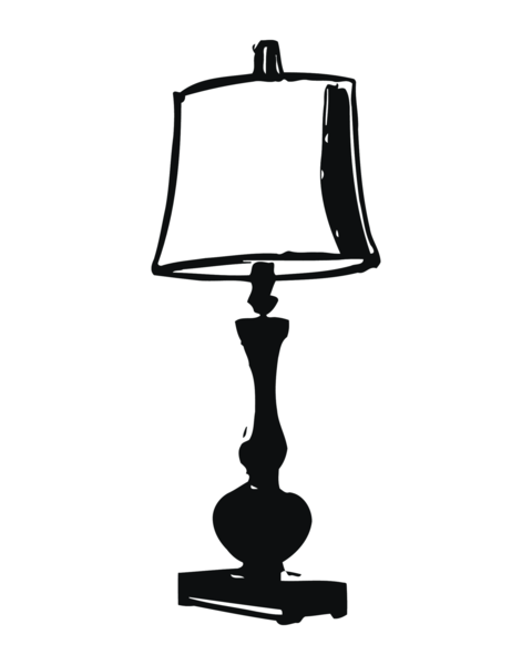 Elegant table lamp with classic design and simple white shade for home interior decor