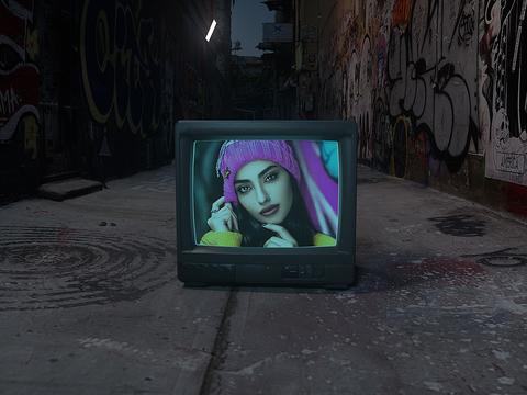 Street CRT TV Mockup