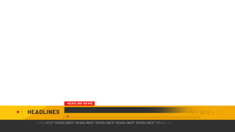 Breaking News Lower Third Green Screen – Yellow TV Headlines Banner