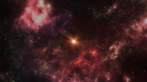 A Large Star In The Middle Of A Nebula