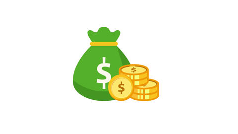 Money Bag and Coins Animation | Lottie JSON + GIF +