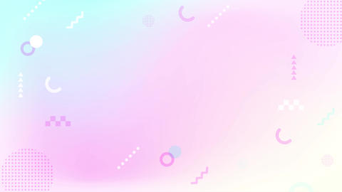 ふわふわ揺れるパステル幾何学模様アニメーション背景 - 5