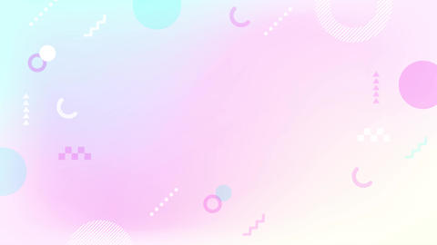 ふわふわ揺れるパステル幾何学模様アニメーション背景 - 6