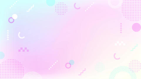 ふわふわ揺れるパステル幾何学模様アニメーション背景 - 8