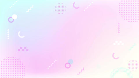 ふわふわ揺れるパステル幾何学模様アニメーション背景 - 9