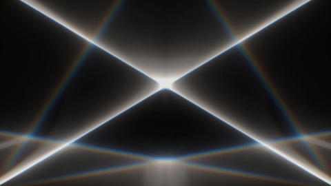 Dynamic laser formation that pulses with rainbow prism reflections