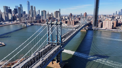 Manhattan Bridge At Manhattan In New York United States