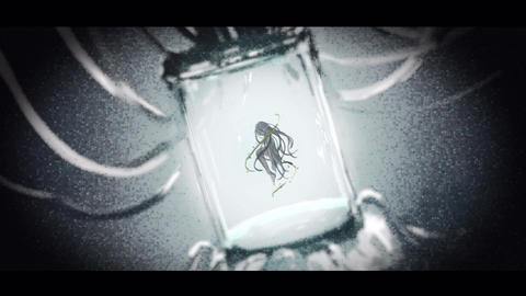 Girl Inside Transparent Glass Box