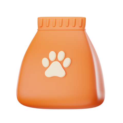 3D Pet Food Bag Icon