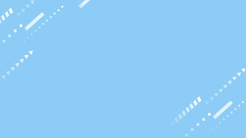 幾何学模様の図形が両端に配置された背景イラスト 色背景
